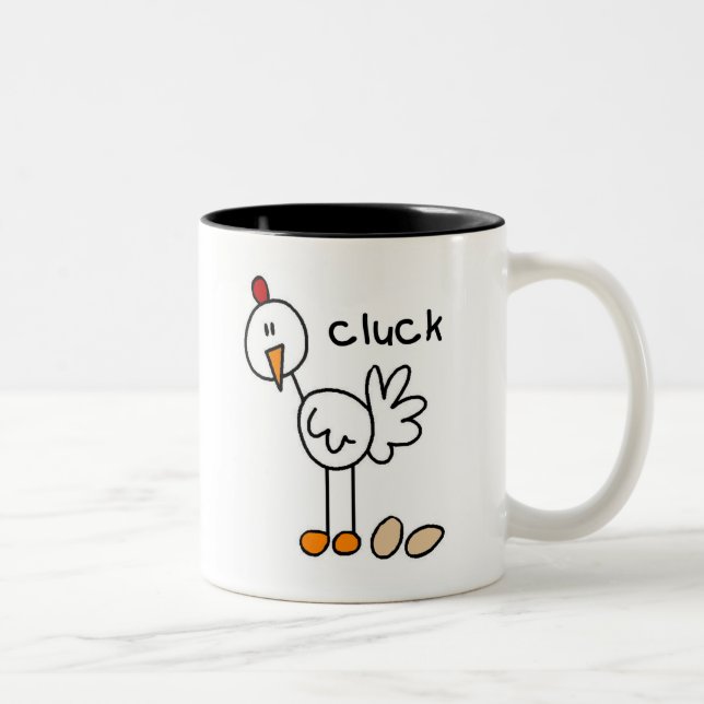 Tasse 2 Couleurs Chiffre poulet de bâton (Droit)