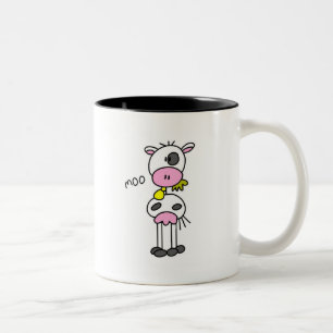Tasse 2 Couleurs Chiffre T-shirts et cadeaux de bâton de vache