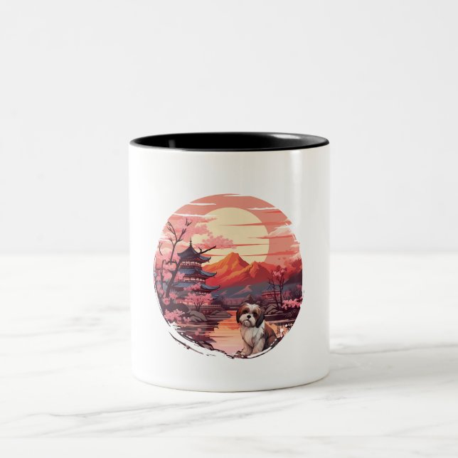 Tasse 2 Couleurs Chih Tzu japonais Sunset (Centre)