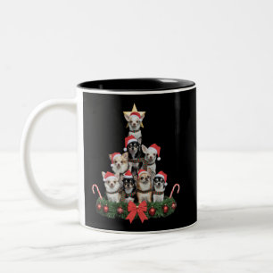 Tasse 2 Couleurs Chihuahua drôle arbre de Noël Xmas
