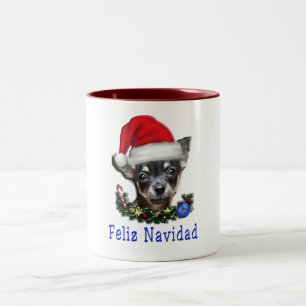 Tasse 2 Couleurs Chihuahua Noël