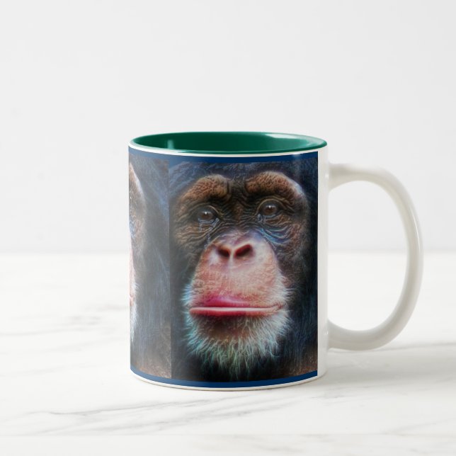 TASSE 2 COULEURS CHIMPANZEE CONSERVATION LA FAUNE DE LA FAUNE (Droit)
