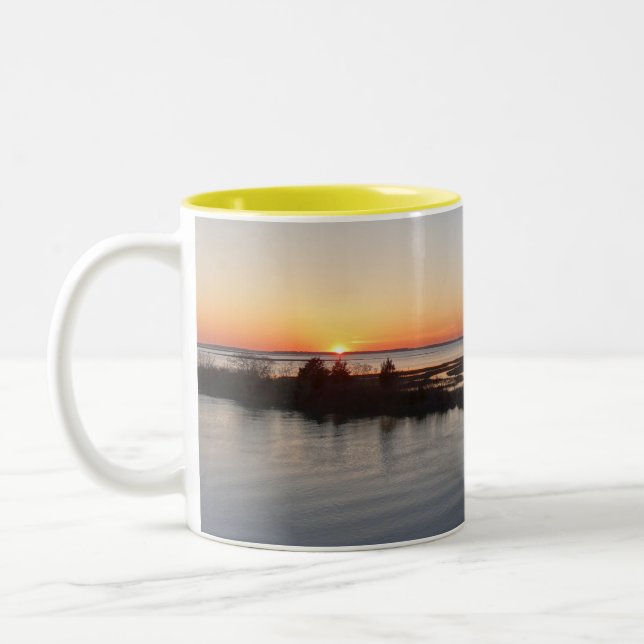Tasse 2 Couleurs Chincoteague Sunset I Virginia Paysage (Gauche)