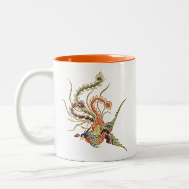 Tasse 2 Couleurs Chinois Phoenix - oiseaux mythologiques AR de (Gauche)