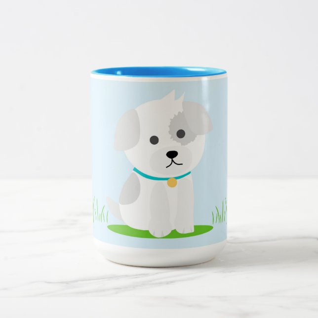 Tasse 2 Couleurs Chiot (Centre)