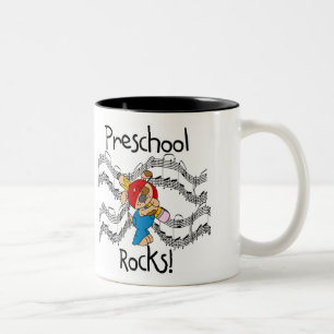 Tasse 2 Couleurs Chiot avec des roches d'école maternelle de crayon