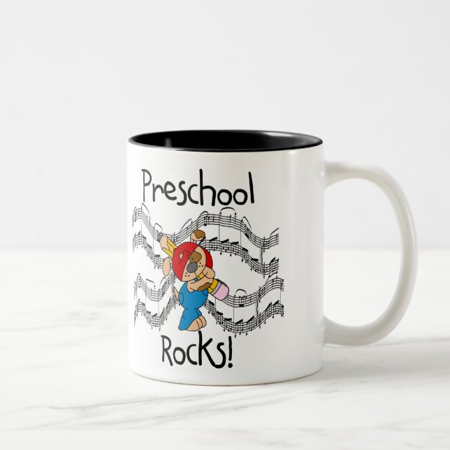 Tasse 2 Couleurs Chiot avec des roches d'école maternelle de crayon (Droit)