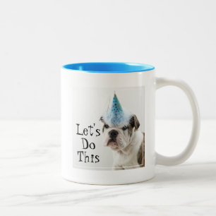 Tasse 2 Couleurs Chiot britannique de bouledogue utilisant un