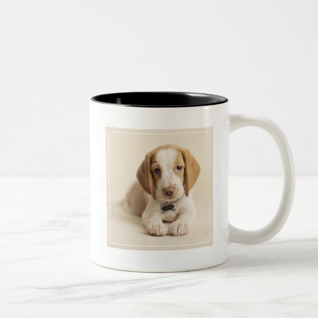 Tasse 2 Couleurs Chiot de beagle (Droit)