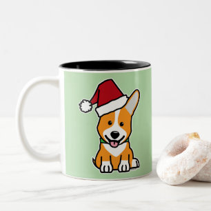 Tasse 2 Couleurs chiot de chien Corgi Pembroke gallois chapeau de N