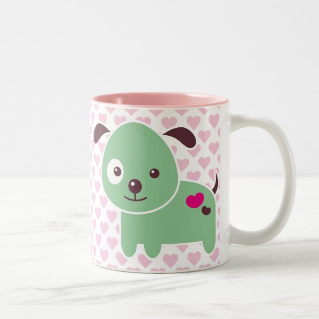 Tasse 2 Couleurs Chiot de Kawaii (Droit)