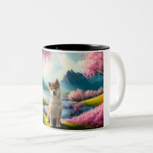 Tasse 2 Couleurs Chiot de Shiba Inu