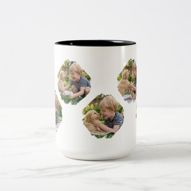 Tasse 2 Couleurs Chiot Mignon Et Garçon 5 Images (Centre)
