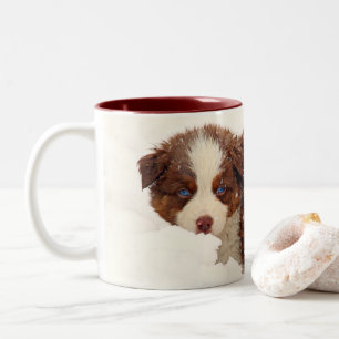 Tasse 2 Couleurs Chiots australiens de berger
