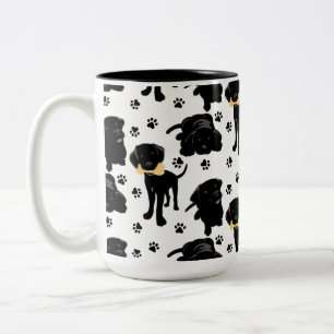 Tasse 2 Couleurs Chiots de récupération Black Labrador