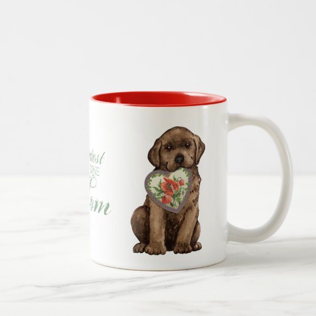 Tasse 2 Couleurs Chocolat Lab Heart Maman (Droit)