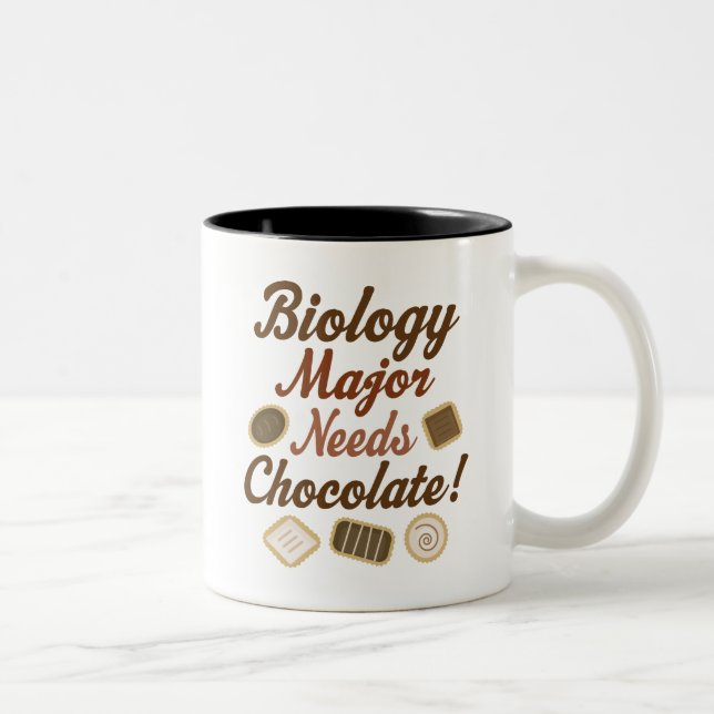 Tasse 2 Couleurs Chocolat principal de biologie (Droit)