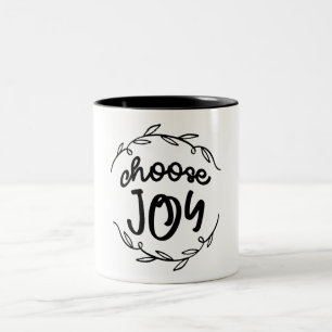 Tasse 2 Couleurs Choisissez Joy - Citation chrétienne