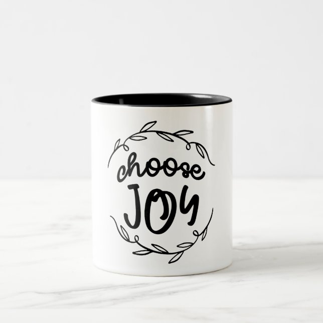 Tasse 2 Couleurs Choisissez Joy - Citation chrétienne (Centre)