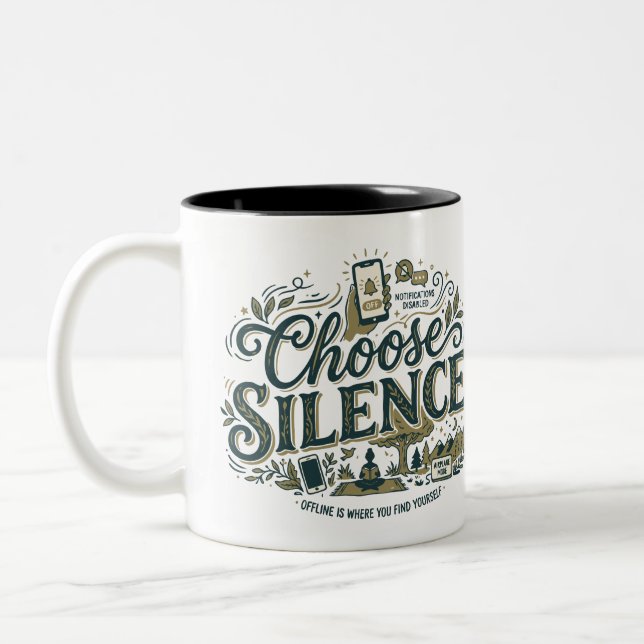 Tasse 2 Couleurs Choisissez le Silence (Gauche)