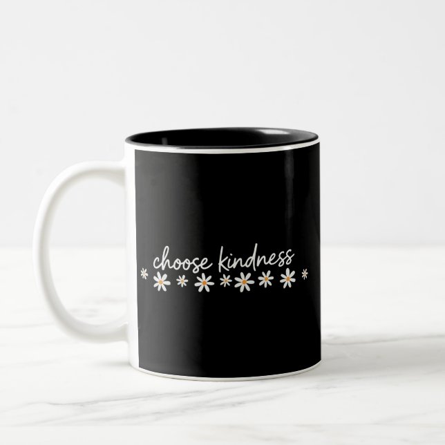 Tasse 2 Couleurs Choose Kindness Inspirational Motivational Teacher (Gauche)