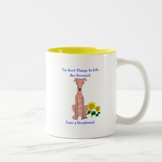 Tasse 2 Couleurs Choses de faon de lévrier les meilleures dans la (Droit)