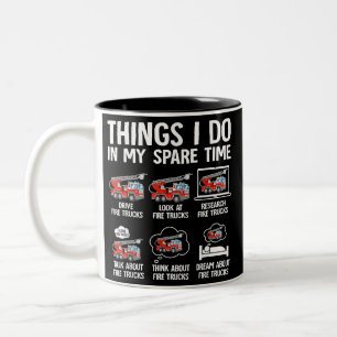 Tasse 2 Couleurs Choses que je fais dans mon temps libre Camions de