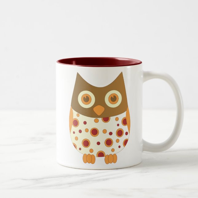 Tasse 2 Couleurs Chouette (Droit)