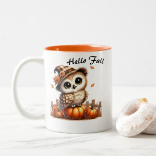 Tasse 2 Couleurs Chouette d'automne