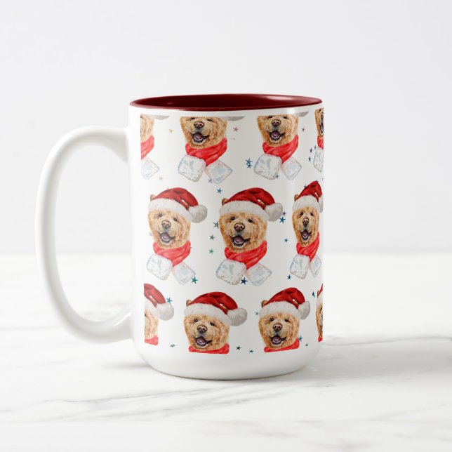 Tasse 2 Couleurs Chow Chow Chow Motif de Noël (Gauche)