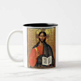 Tasse 2 Couleurs Christ Pantocrator icône orthodoxe du XVIe siècle 