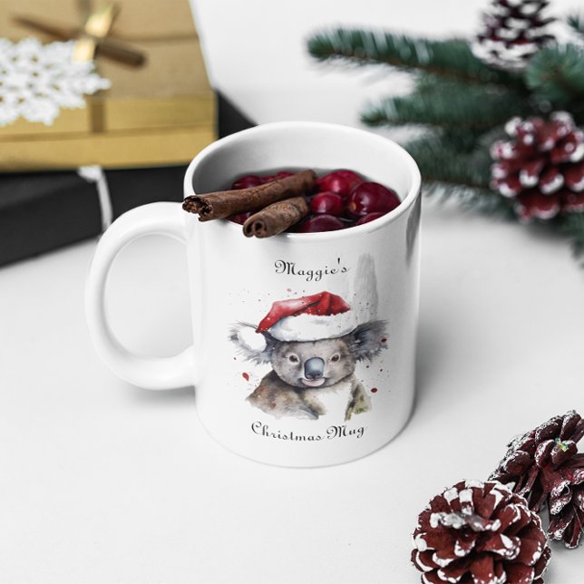 Tasse 2 Couleurs Christmas Koala, personnalisable (Créateur téléchargé)