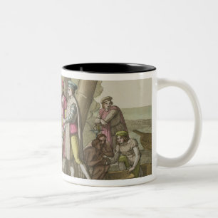 Tasse 2 Couleurs Christophe Colomb (1451-1506) avec Ameri indigène