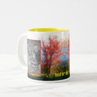 Tasse 2 Couleurs Chute de feuillage Nature Peinture Ajouter Votre P