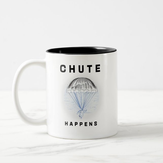 Tasse 2 Couleurs Chute Happen - Un Parachute Design (Gauche)