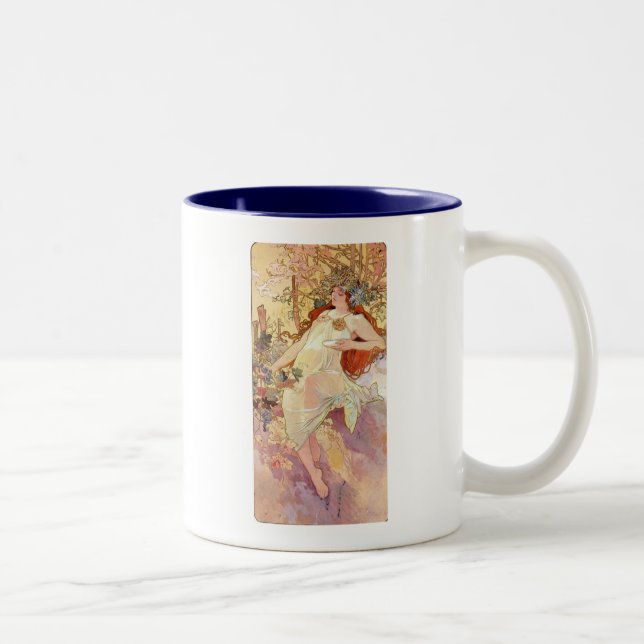 Tasse 2 Couleurs Chute par Mucha (Droit)