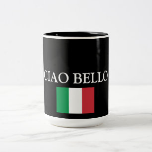 TASSE 2 COULEURS CIAO BELLO ITALIE HELLO HANDSOME