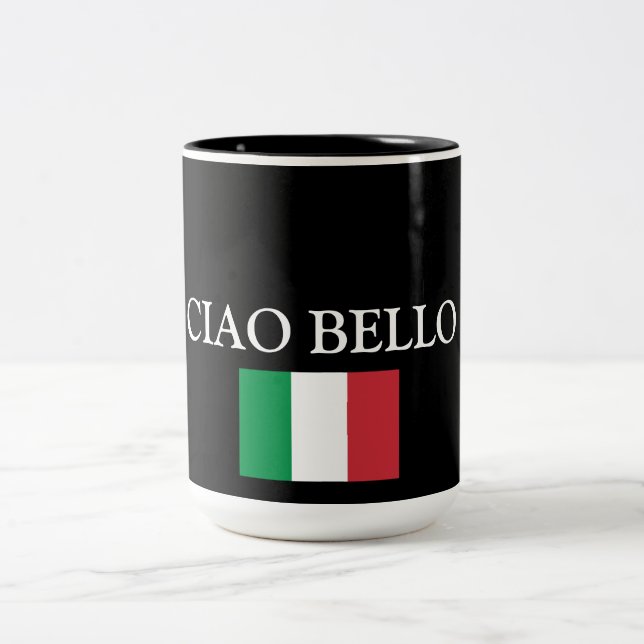 TASSE 2 COULEURS CIAO BELLO ITALIE HELLO HANDSOME (Centre)