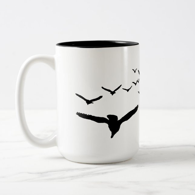 Tasse 2 Couleurs Ciel avec oiseaux (Gauche)