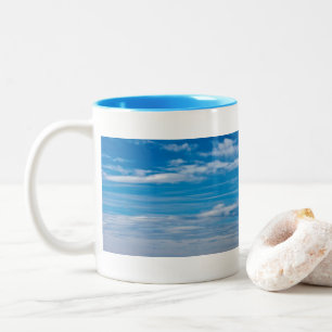 Tasse 2 Couleurs Ciel Bleu avec les nuages