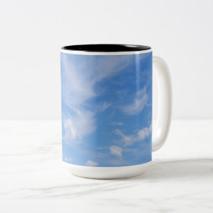 Tasse 2 Couleurs Ciel Bleu Avec Nuages Agités