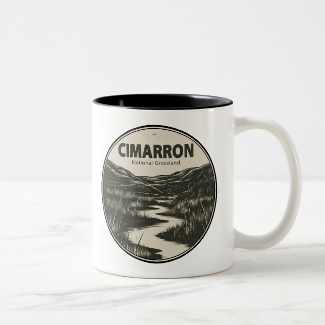 Tasse 2 Couleurs Cimarron National Grassland Kansas Stream (Droit)