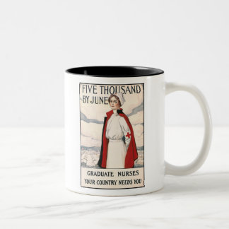 Tasse 2 Couleurs Cinq mille d'ici juin Affiche de recrutement des i