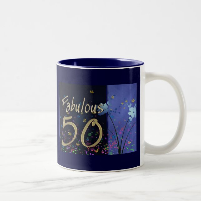 Tasse 2 Couleurs Cinquantième anniversaire fabuleux ! (Droit)