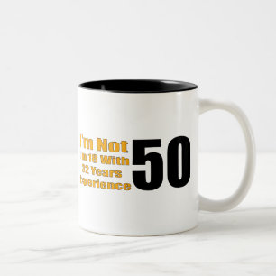Tasse 2 Couleurs Cinquantième cadeaux d'anniversaire expérimenté