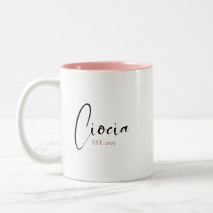 Tasse 2 Couleurs "CIOCIA Année de création" – Cadeau pour une Tante