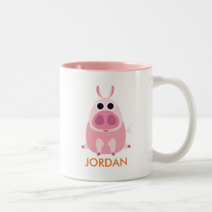 Tasse 2 Couleurs Circonspect le porc
