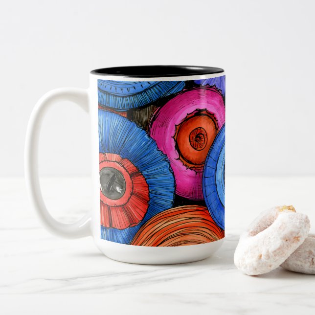 Tasse 2 Couleurs Circular (Avec donut)