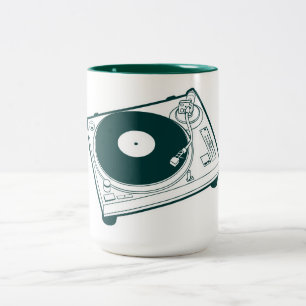 Tasse 2 Couleurs Cire/Tourne-disque de vieille école
