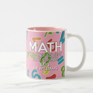 Tasse 2 Couleurs Citation Cool amusant Math Girl Rose